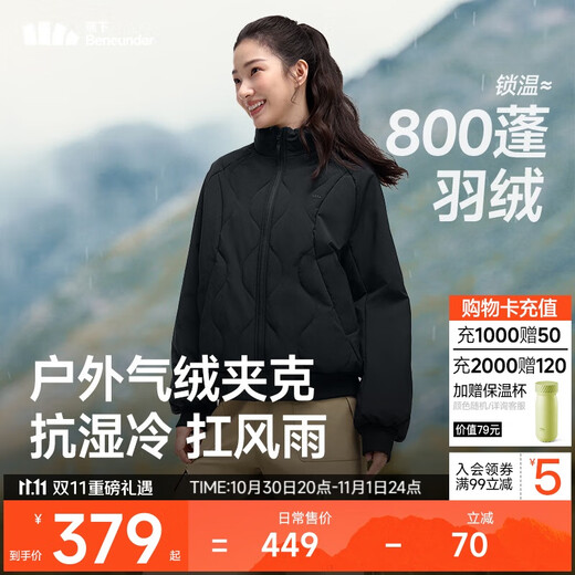 Beneunder Air Fleece Jacket Women's Jacket Warm Medium Warmth Machine Washable Outdoor Cotton Clothes CL004 Like Down