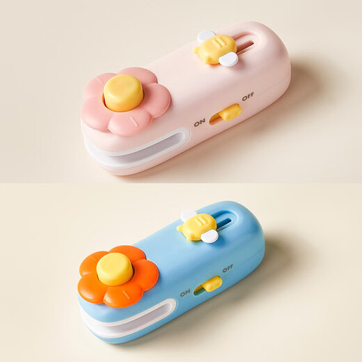 Qinhuo mini flower sealing machine small household sealing machine hand pressure sealing machine snack bag magnetic suction cherry blossom powder