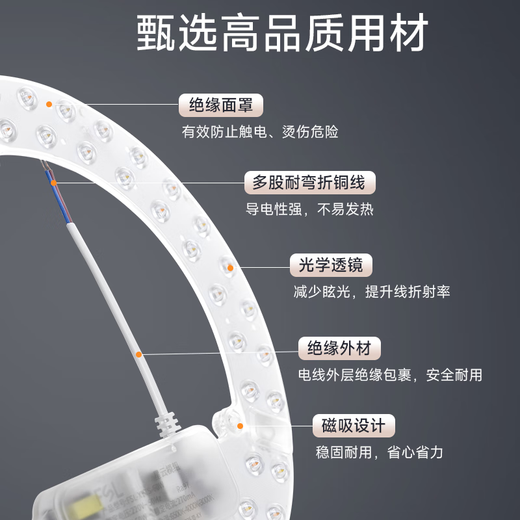 Foshan Lighting (FSL) led ceiling lamp wick modification lamp panel Ra97 high display full spectrum three-color module replacement lamp panel light source full spectrum 60w three-level color adjustment