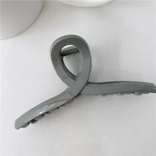 Internet celebrity Korean style hairpin cross girl's back of the head large clip versatile simple clip headwear shower ponytail clip coffee color