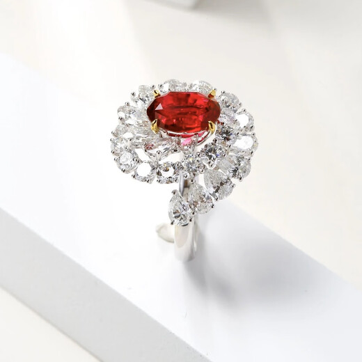 ROYALPICK ruby ring 3 carats unburned pigeon blood red 18K gold diamond as a Wife's Day birthday gift for marriage