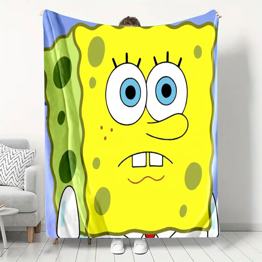 SpongeBob SquarePants national trend SpongeBob SquarePants series blankets, throw blankets, air-conditioning blankets, lunch blankets, camping blankets, multifunctional blankets, SpongeBob SquarePants-21 75cm*100cm cm