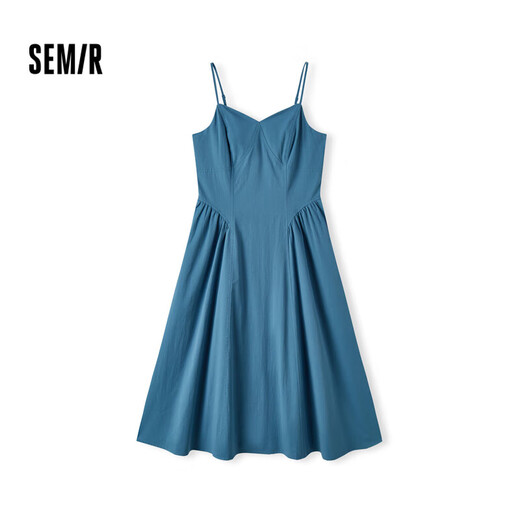Semir dress women's slim V-neck suspender skirt year-round waist skirt dress simple long skirt 107424114025