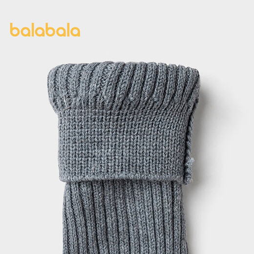 BALABALA BALABALA Shopping mall same style children's socks autumn and winter girls' socks medium and large children's wool pile socks gray tone 00322 7-9 years old 140cm