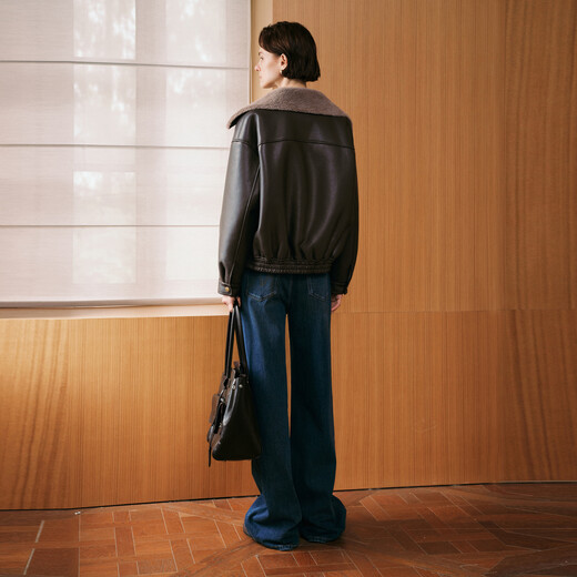 Mai Meng MM Mai Meng Brown Retro Wool Short Jacket Top Small Mall Same Style 25 Winter New Style 5GA212061 Dark Brown 5GA212061 S (115Jin Jin is equal to 0.5 kg or less)