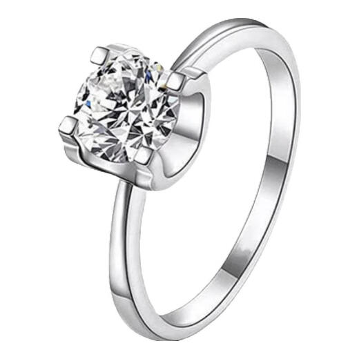 I Do platinum PT950 diamond ring 1 carat classic bull head cultured diamond proposal engagement diamond ring as a gift for girlfriend classic bull head 1 carat diamond opening adjustable