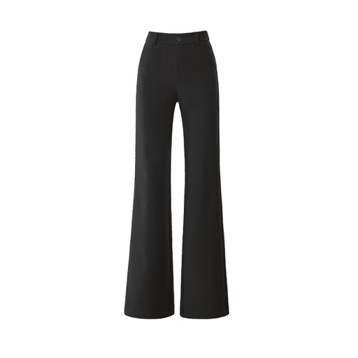 Yiyang (ESE-Y) Austrian velvet boot-cut pants for women 2025 winter new high-waisted flared velvet pants black petite 28