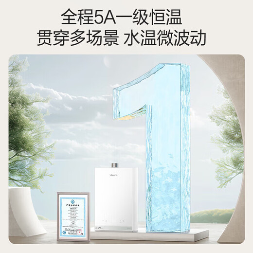 Wanhe Cardamom R6 Level 1 Constant Temperature State Subsidy 16L Gas Water Heater Natural Gas Energy Saving DC Frequency Conversion Booster Large Water Volume Trade-In Pear Blossom White 16L Energy Saving Constant Temperature Double 1 Level - Booster Constant Temperature | R6 TURBO