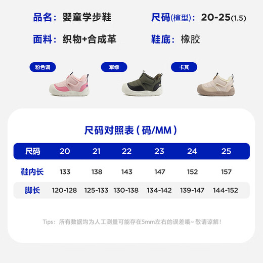 Minibala (minibala) children's shoes, children's cotton shoes, winter new style, velvet warm toddler shoes for boys and girls, wear-resistant, cushioning and comfortable snow cotton boots, khaki size 21, suitable for feet 12.5-13.3cm long