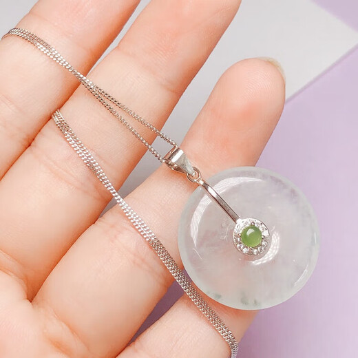 Buhesyt18k gold buckle safety buckle necklace pendant electroplating clip buckle silver 925 jade pendant white gold