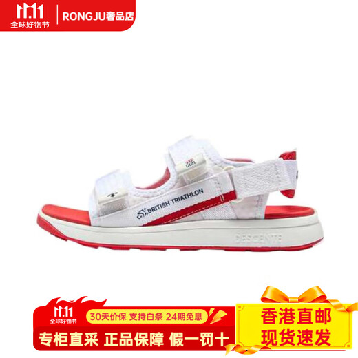 DESCENTE Movewear Series Comfortable, Fashionable, Versatile and Popular Children's Sandals White Teenagers White 33