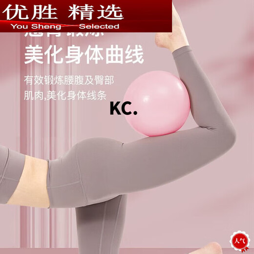 Kaooseen Pilates Ball 25cm Thickened Explosion-proof Yoga Ball Pelvic Floor Muscle Training Buttocks Balance Ball Fantasy Purple Load Bearing 300Jin Jin is equal to 0.5kg Safe Leg Clamp丨