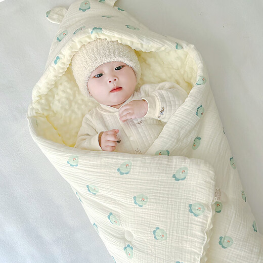 Fat Eastern Snake Baby Delivery Room Cover Sheet Newborn Baby Cover Spring, Autumn, Winter and Summer Thickened Sleeping Bag Pure Cotton Newborn Hold Quilt Dinosaur Beanie Velvet Plus Cotton 620g_ Autumn and Winter 90*90cm