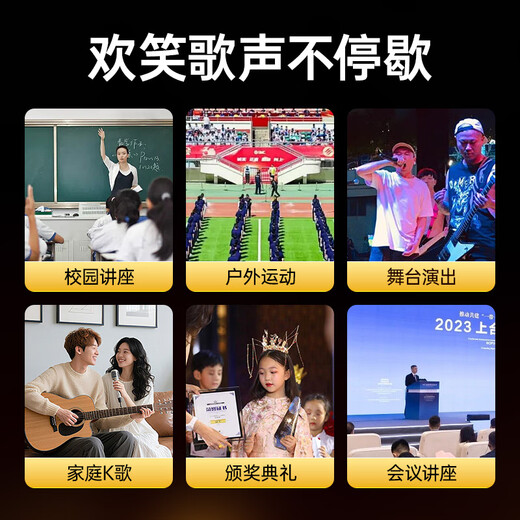 Jinzheng Wireless Microphone One-to-two Wireless Microphone K-Song Home Handheld Microphone Universal Rechargeable Microphone K-Song Professional Singing Audio Speaker Special Single Microphone OK-16D