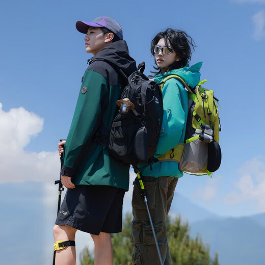 Nanmu Xiong Outdoor Mountaineering Bag Men's Travel Lightweight Hiking Backpack Women's Large Capacity Versatile Travel Backpack Black