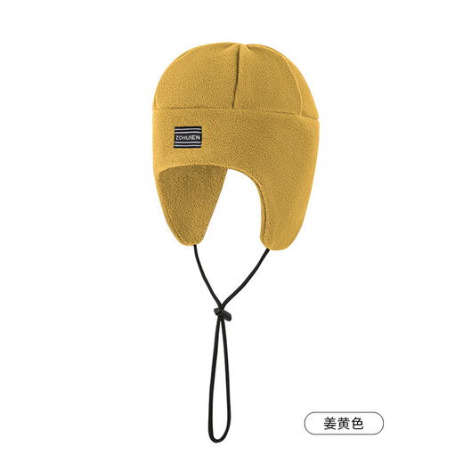 UK ear protection fleece earmuffs Lei Feng hat keeps warm, windproof and cold-proof, looks small, casual and versatile, ginger yellow