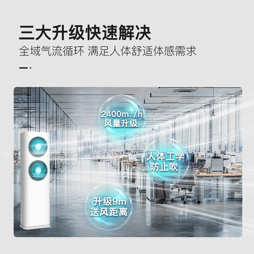 Gree (GREE) air conditioner 5 HP cabinet air conditioner enjoys the wind, variable frequency heating and cooling, new secondary energy efficiency, office commercial base station large air volume 380V vertical cabinet type five HP air conditioner EFR12W/NhA-N2