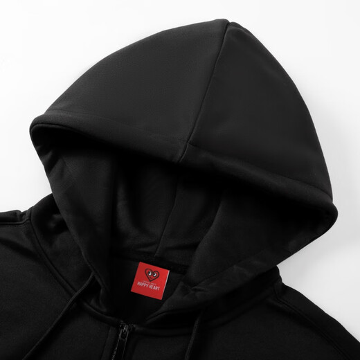 Charles Heart American Painted Graffiti Printed Cardigan Sweater Autumn Trendy Brand New Hooded Couple Jacket Black M