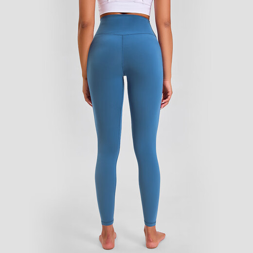 Women's Yoga Pants High Waist Hip Lifting Outdoor Sports Pants Tight Shark Pants Running Pilates Training Fitness Pants Asphalt Blue (YJK25-1-3) M