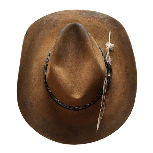 Woodpecker (TUCANO) new autumn and winter wool hat, cowboy hat, old retro jazz hat, European and American felt hat, dark brown, one size fits all