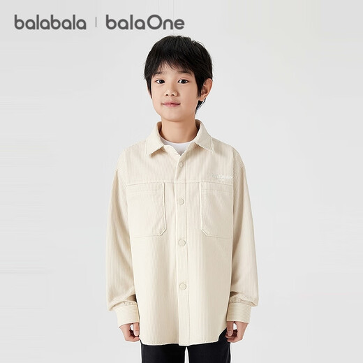 Bala Balaone Boys' Shirt Children's Long Sleeve 2025 Autumn Corduroy Loose Top 208325102102
