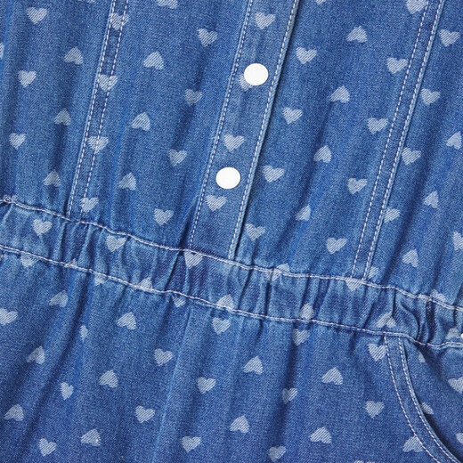 Zimmermann Girls 26 Spring/Summer New Arrival Printed Denim Jumpsuit P01124113 Blue XXS Y 2