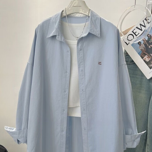 Yisijiu yellow age-reducing Korean style shirt jacket for women spring and autumn French loose slim long-sleeved shirt with cardigan top trendy yellow L recommended 105-115 Jin Jin is equal to 0.5 kg