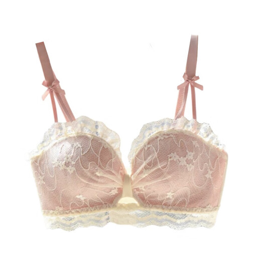 Victoria's Fantasy French underwear women's small bra push-up big sexy lace bra set with anti-sagging no wires black suit 70A 32