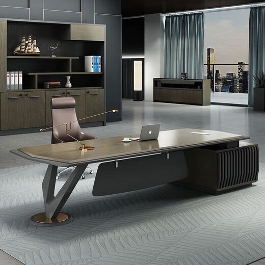 Office desk and chair combination boss table simple modern office furniture executive table president table supervisor table general manager table 2.0 meters boss table without deputy cabinet