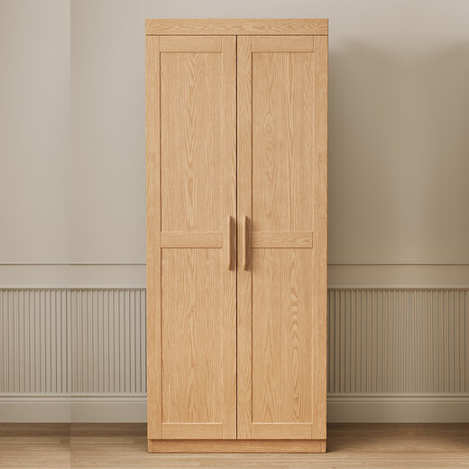 Daye and Maple Wardrobe Ash Wood Swing Door Wardrobe Bedroom Solid Wood Wardrobe Storage Cabinet Storage Cabinet Simple Style Four-Door Wardrobe Solid Wood Color