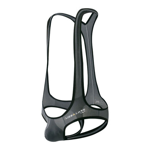 Men's transparent thong ice silk mesh one-piece hip-raising high-elastic underwear solid color slim and sexy black M