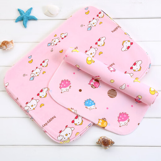 Baby double-sided crystal velvet diaper pad, washable, waterproof and breathable, newborn small leak-proof pad, baby diaper mattress, 70*90 cm, yellow, 1 pack, random pattern 0x0cm