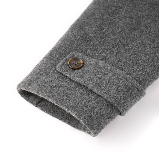 ELLE KIDS 50% wool coat French preppy style autumn and winter hooded temperament girls mid-length loose woolen coat