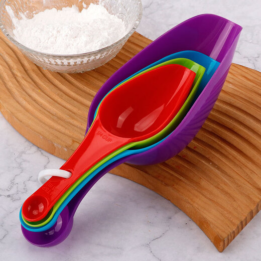 Yusenyi spot baking tools measuring cup measuring spoon set with scale baking milk powder spoon plastic measuring spoon measuring spoon 9-piece set colorful 9-piece measuring spoon measuring cup set