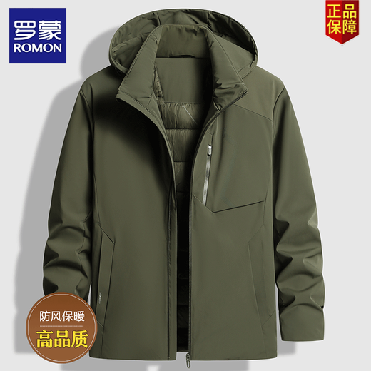 Luo Meng winter thickened cotton coat for men middle-aged large size loose windproof warm cotton coat dad winter waterproof winter jacket classic black windproof and warm 2XL recommended weight 140-155Jin Jin equals 0.5 kg