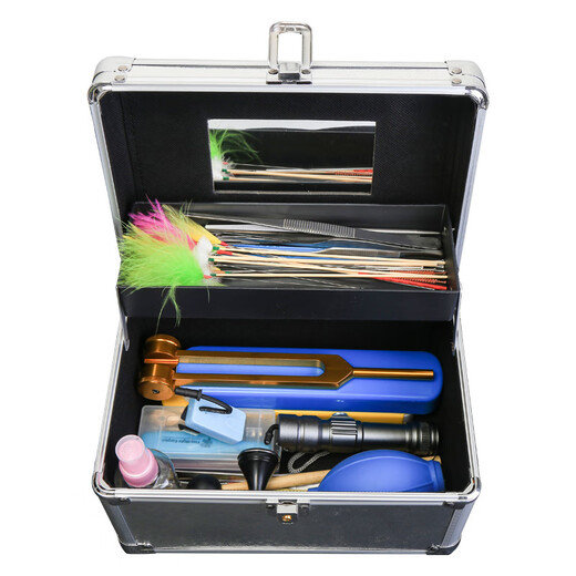 Shantou Lincun Ear Picking Tools 67-piece Set Ear Picking Technician Lamp Ear Picking Spoon Ear Picking Tool Aluminum Box Batch Set Wholesale Silver Ear Picking Set B Style 58 Piece Set