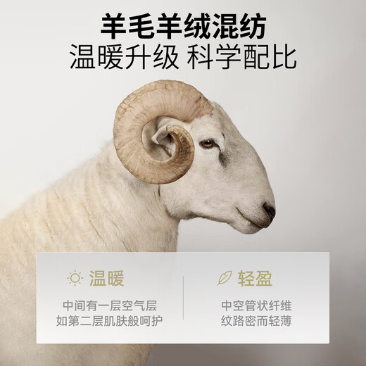 EMZ Ordos wool cashmere mulberry silk men's woolen sweater antibacterial and warm