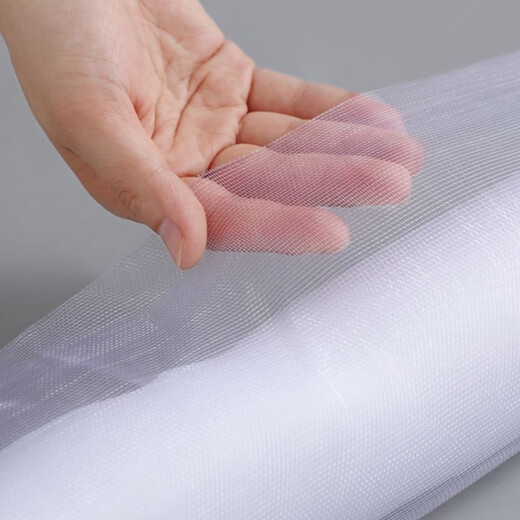 Encrypted and thickened good material white window screen net breathable anti-mosquito aluminum alloy plastic steel nylon window screen net self-installation home 1 meter long encrypted version - only window screen 0.6 meters wide