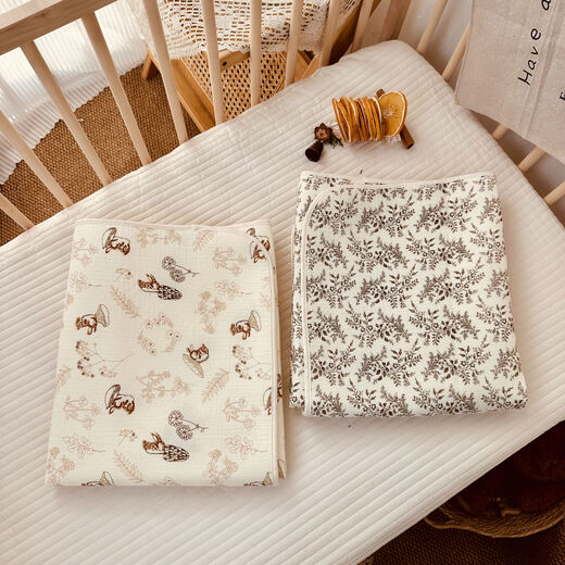 Cat diaper pad, washable baby waterproof breathable diaper, large size baby diaper sheet, aunt month pad, Misty Forest Rabbit 2 changing set, urine barrier, washable 120x65cm