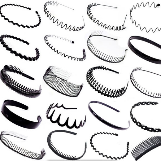 Men's hair hoops, women's face wash headbands, hairpins, Internet celebrity 2025 trendy hair hoops for men, hairpins, hairpins, hair bundles, 1.2CM plastic wide glossy surface