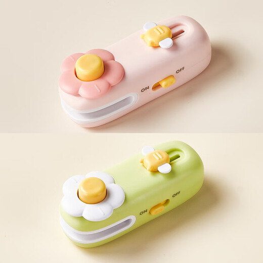 Qinhuo mini flower sealing machine small household sealing machine hand pressure sealing machine snack bag magnetic suction cherry blossom powder