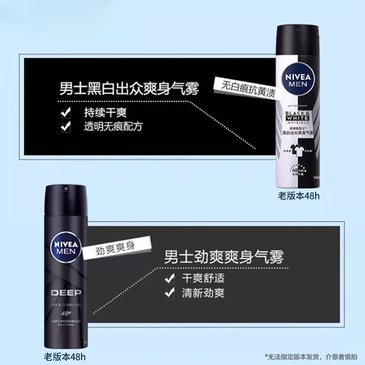 NIVEA Men's Black and White Extraordinary Soothing Mist 150ml (Summer, anti-perspirant and dry underarms)