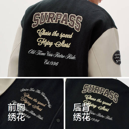 Semir shopping mall same style | imitation wool jacket men's winter retro college style baseball uniform 2025 jacket 101725118102