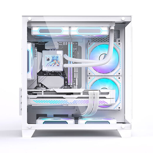 ASUS AMD Ryzen R5 5600/5700X/9600X/RX7650GRE/RTX5060/Game Desktop Computer Host Assembly Computer Complete Specifications Six丨R7 5700X+RTX5060 White Desktop Assembly Computer