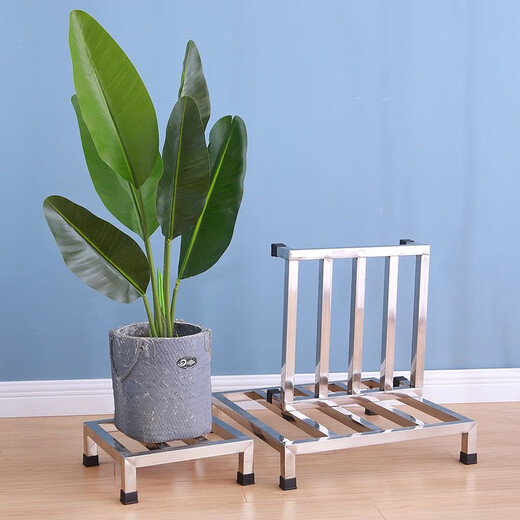 Juli stainless steel base bracket, floor pad, air conditioning bracket, moisture-proof storage rack, load-bearing shelf support frame, height 20cm (one-piece welding), length 80, width 60cm