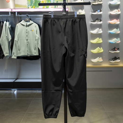 Li Ning Wade Series Men's 2025 New Style Tie-Leg Plus Velvet Warm Water-Repellent Loose Sports Pants AYKV435 Black AYKV435-1 S