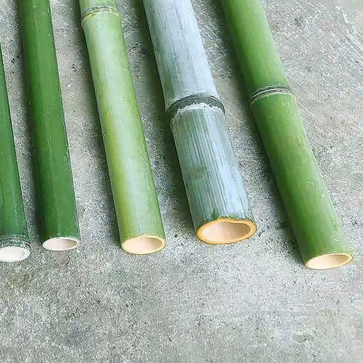 Bamboo tube, fresh bamboo tube, natural bamboo pole, small bamboo wedding table decoration, green bamboo floral decoration, short size, outer diameter 1-2cm, height 20cm (5 pieces in total)