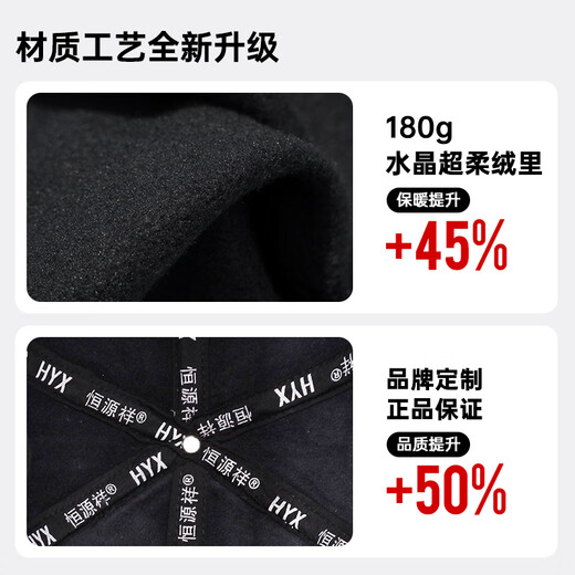 Hengyuanxiang hat men's autumn and winter velvet warm baseball cap for middle-aged and elderly people as a New Year's birthday gift for dad