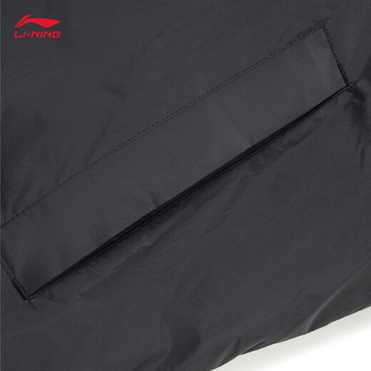 Li Ning plus velvet to keep warm丨Sports coat Barn style couple autumn and winter retro trend water-repellent loose lapel jacket black (335 styles)-1 M