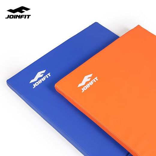 Jieyingfei folding gymnastics mat, fitness training sports mat, sit-ups dance mat, PU toddler mat somersault mat, tri-fold mat blue/180*60*3cm